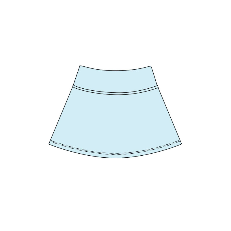 MOQ 5 PCS preorder GLK0289 Solid Light Blue Skirts Girls Yoga Skirts 202604