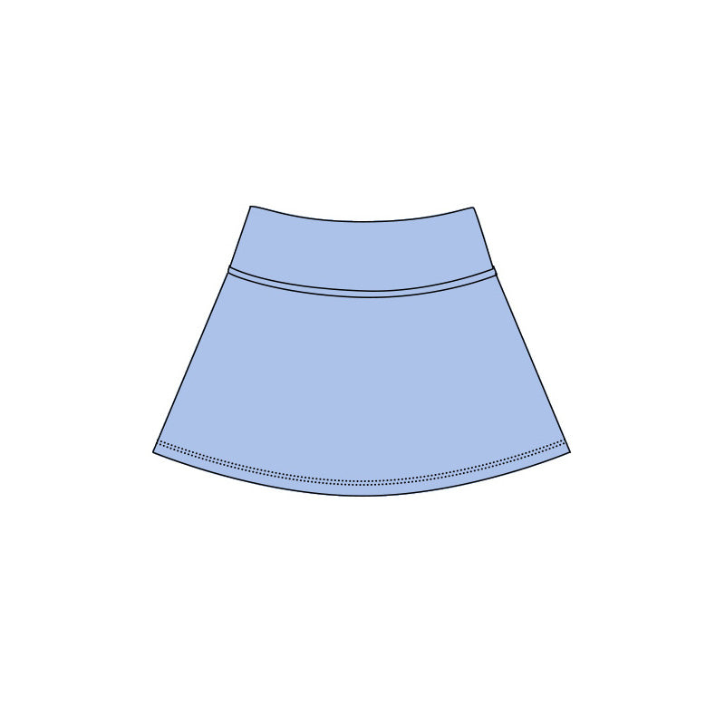 MOQ 5 PCS preorder GLK0290 Solid Blue Skirts Girls Yoga Skirts 202604