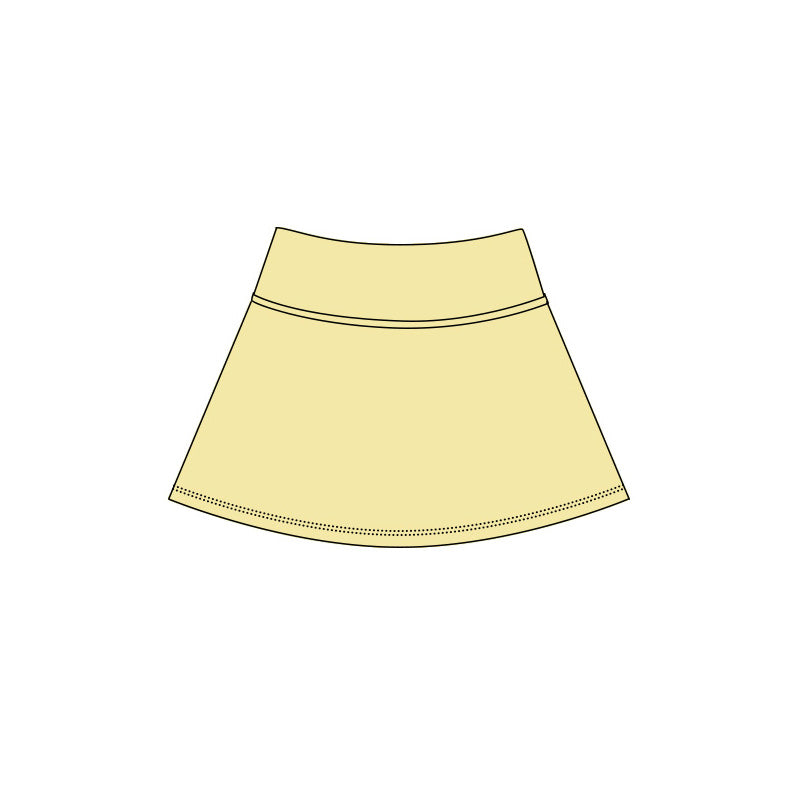 MOQ 5 PCS preorder GLK0294 Solid Yellow Skirts Girls Yoga Skirts 202604