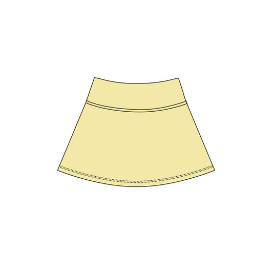 MOQ 5 PCS preorder GLK0294 Solid Yellow Skirts Girls Yoga Skirts 202604