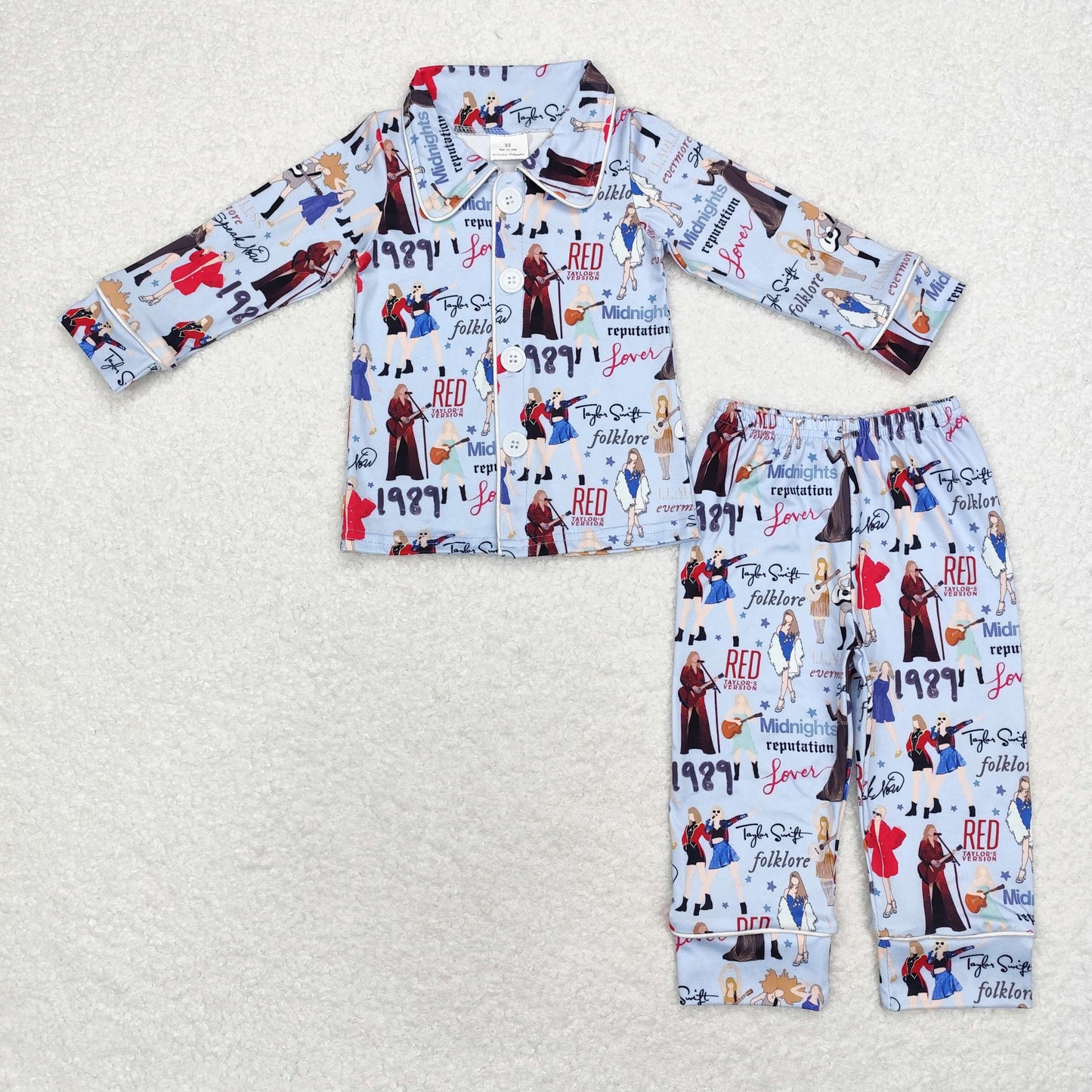 GLP1339 taylor swift 1989 blue long sleeved pants pajama set