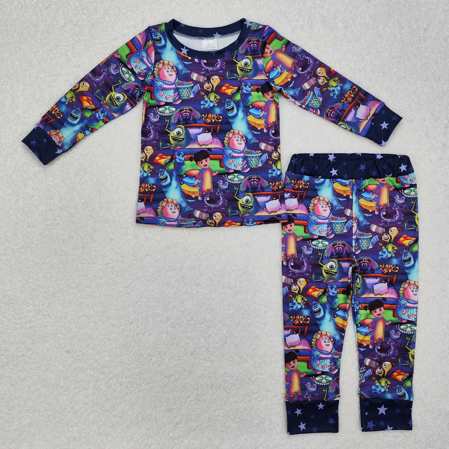 GLP2268 Cartoon Pattern baby girls long sleeve top pants outfits 202501