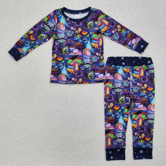 GLP2268 Cartoon Pattern baby girls long sleeve top pants outfits 202501