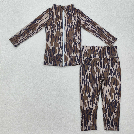 GLP2332 Brown Camouflage Yoga outfit Sportswear girls athlete outfits 202412