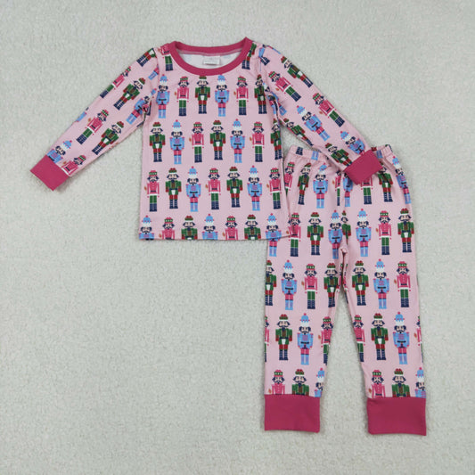GLP2747 Christmas Nutcracker Pink Long Sleeve Pants Girls Set 202509 RTS