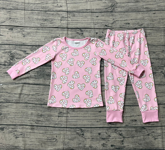 NO MOQ Preorder GLP3245 Valentines Day Love Pink Long Sleeve Pants Girls Pajama Set 202512