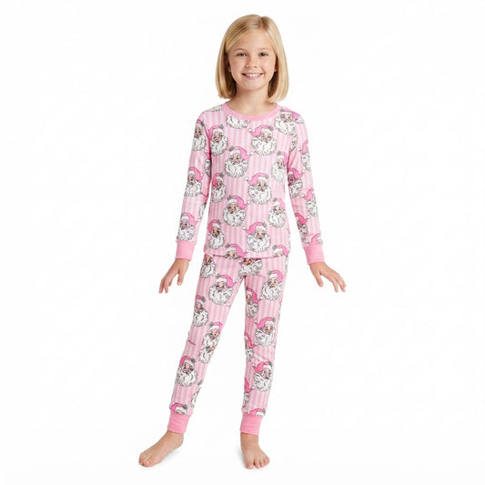 GLP3440 Christmas Santa Pink Girls Pajamas Outfits