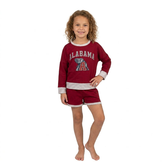 GLS0165 Vinyl School Team ALABAMA Girls Shorts Set 202609 RTS