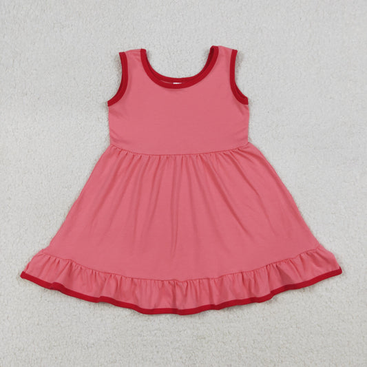 GSD0656 Red Ruffle Sleeveless Dresses for Girls 202604 RTS