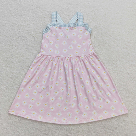 GSD0910 Flower Plaid Sleeveless Girls Dresses RTS 202508