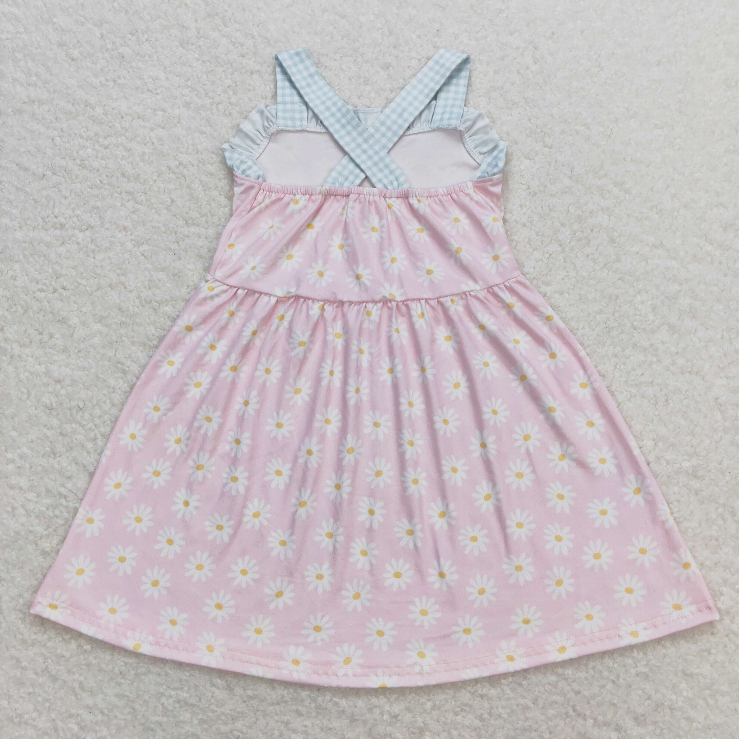 GSD0910 Flower Plaid Sleeveless Girls Dresses RTS 202508