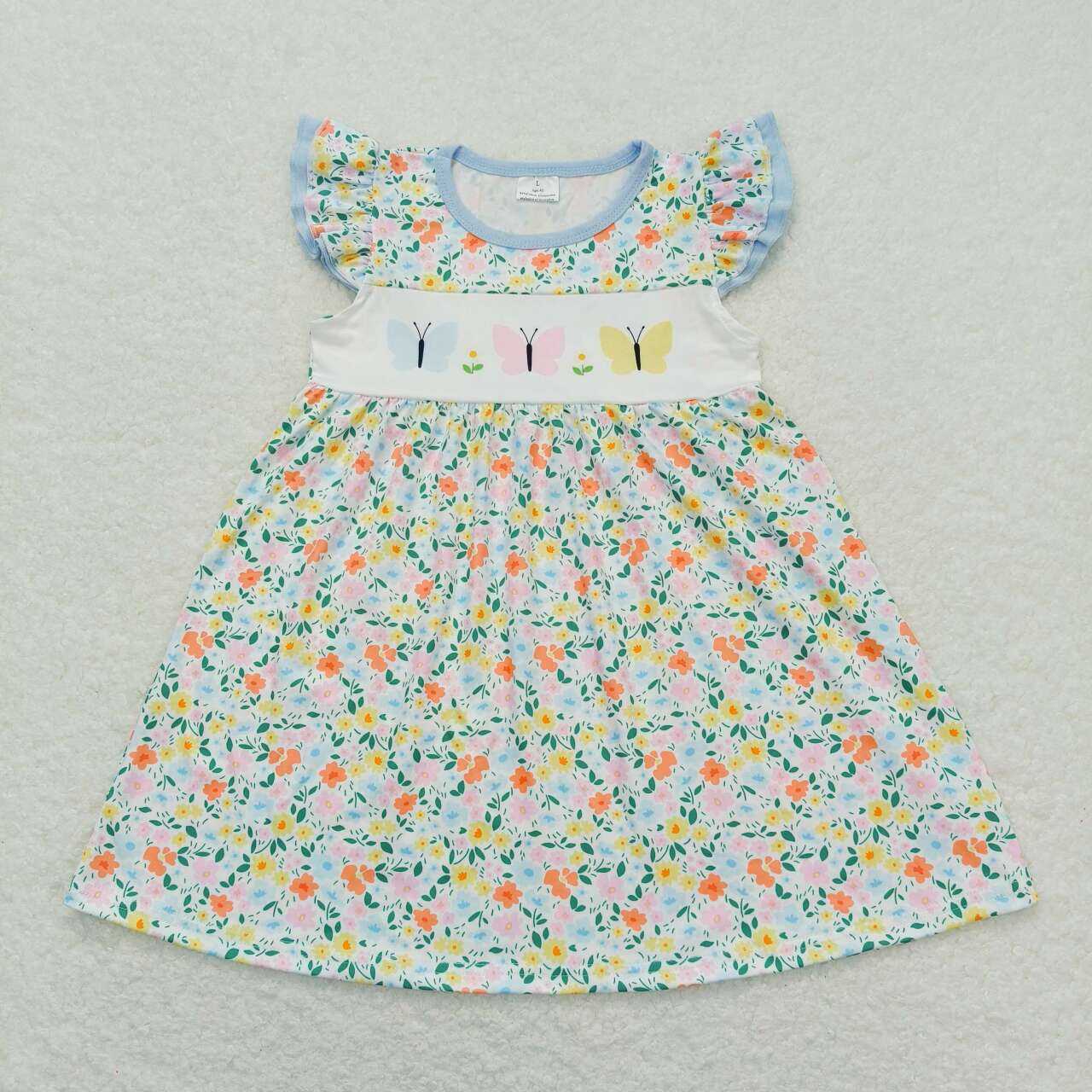 GSD0916 Floral Butterfly Flying Sleeve Dresses for Girls RTS 202508