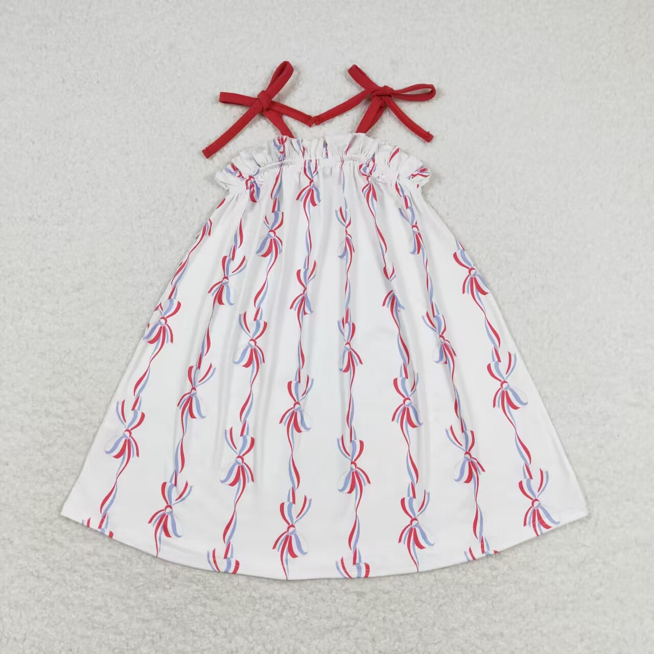 GSD1274 4th of July Bows Sleeveless Dresses for Girls RTS 202509