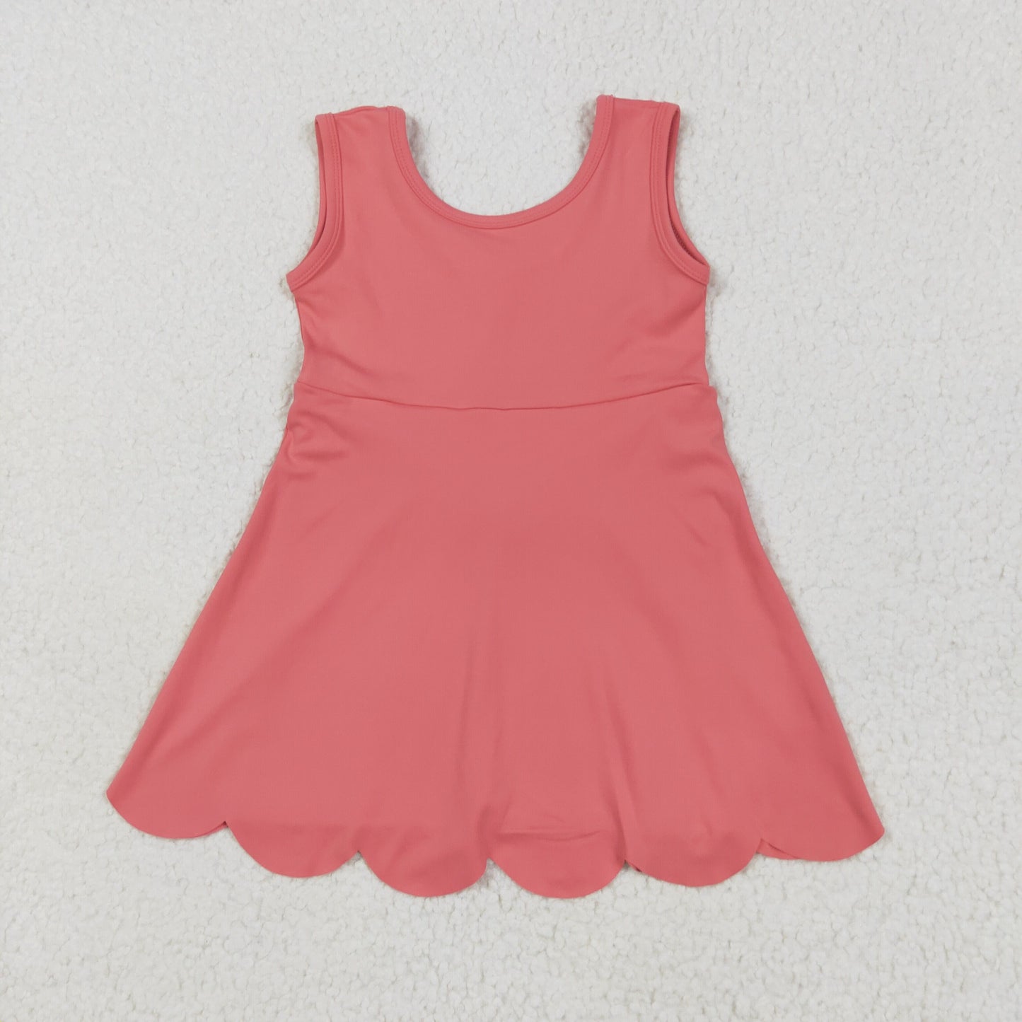 GSD2350 Yoga outfit Pure Watermelon Red Sleeveless Dress Girls Clothes 202505 RTS