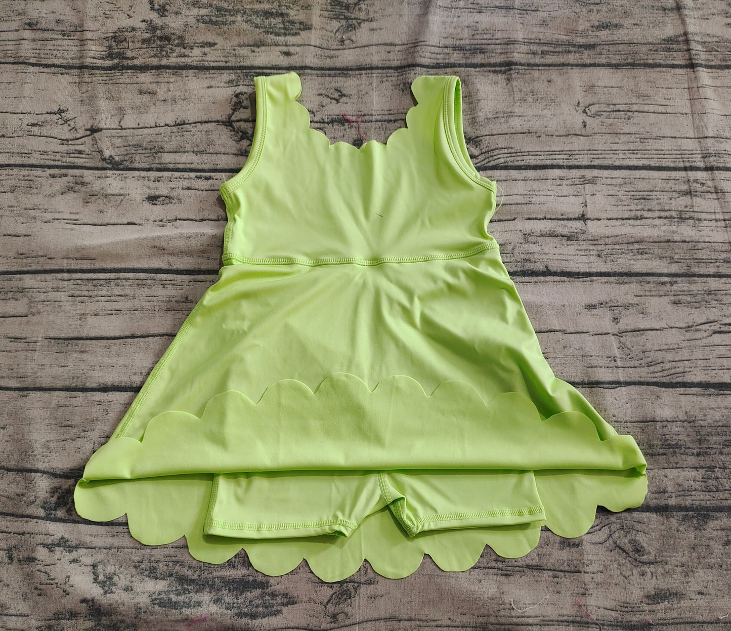 preorder GSD2374 Pure Light Green Sleeveless Yoga Dress Boutique Girls Clothes 202503