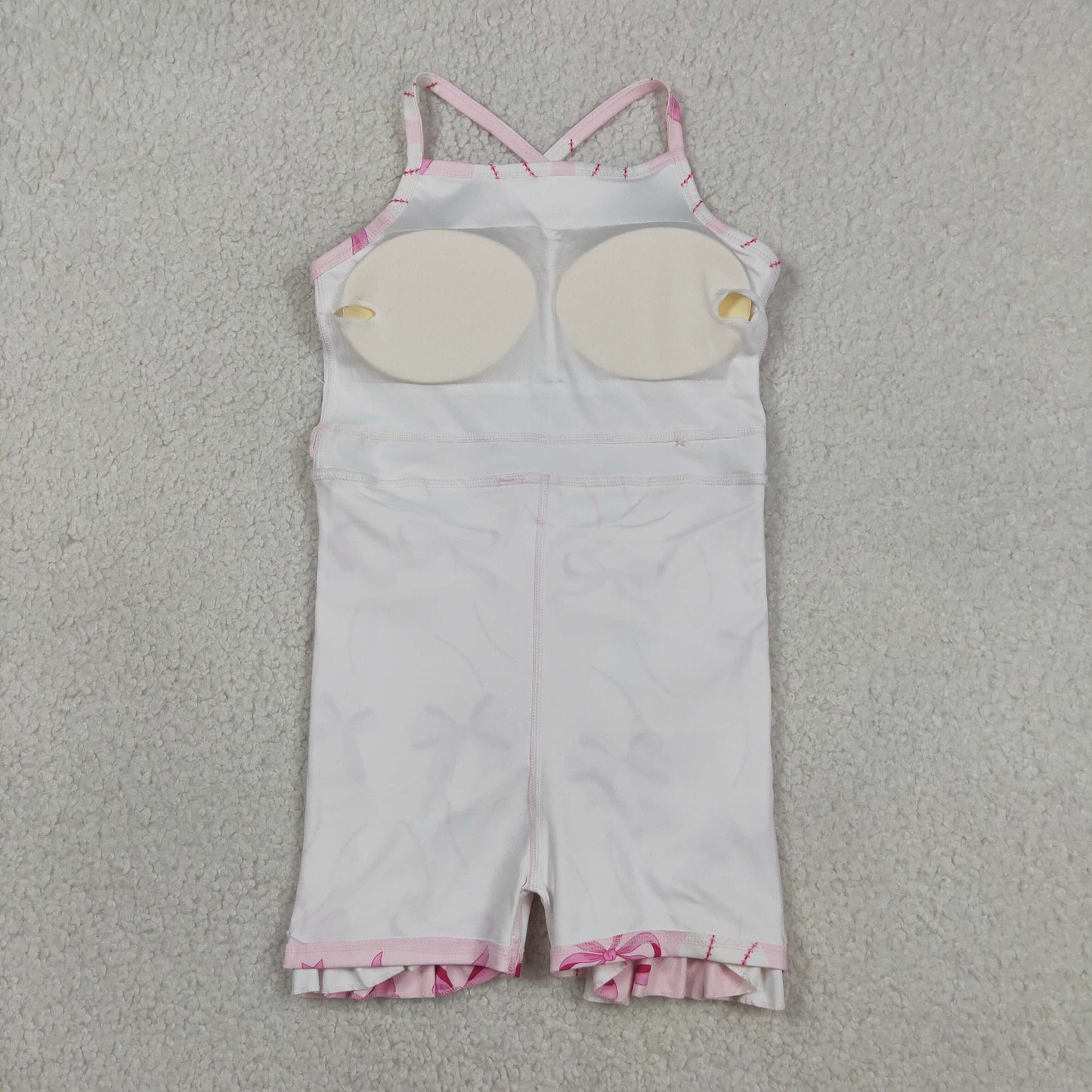 GSD2567 Bows Baseball Rose Red Ruffle Sleeveless Girl Boutique Yoga Dress 202604 RTS
