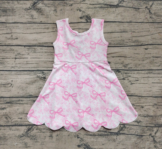 preorder GSD2572 Flower Bows Pink Sweeter Girl Boutique Yoga Dress 202505
