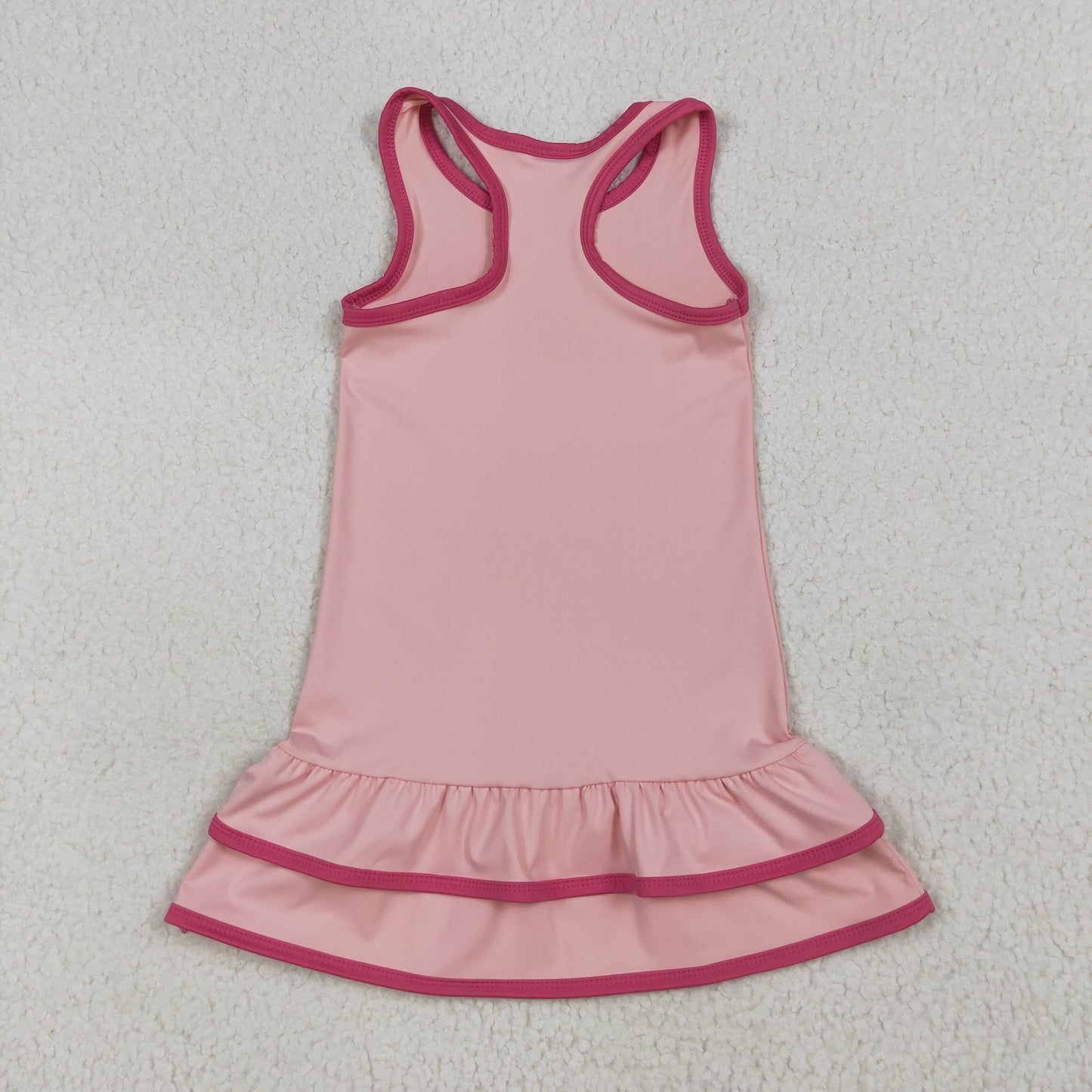 GSD2630 Girls Yoga Clothing Pink Sleeveless Dresses 202507 RTS