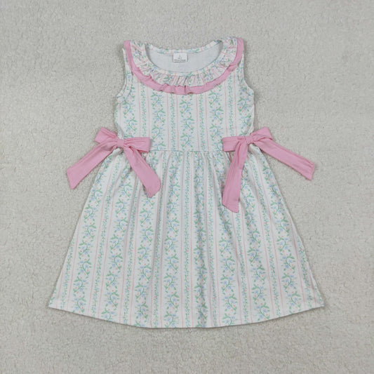 GSD2678 Girls Boutique Pink Big Bows Ruffle Sleeveless Dress 202509 RTS