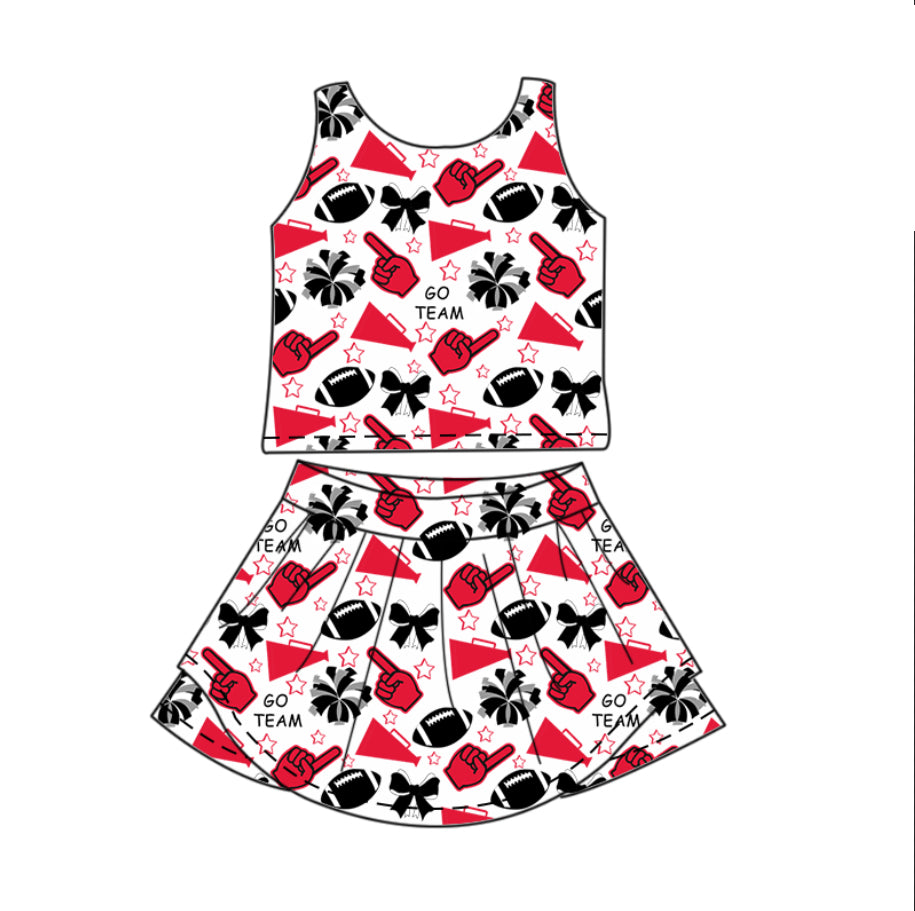 Preorder GSD2692 Girls Yoga Sets Go Team Sleeveless Skirts 202506