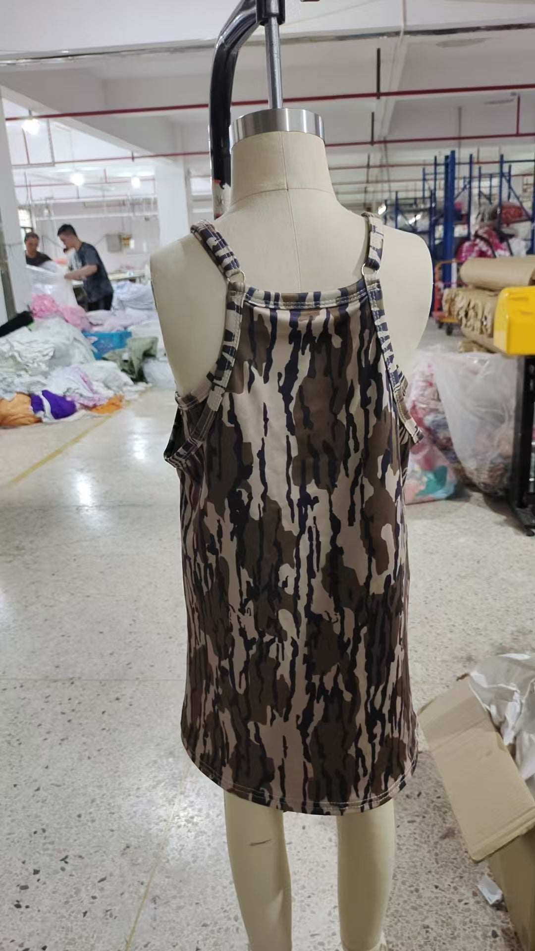 GSD2720 Baby Girls Brown Leaf Camouflage Athletic Yoga Dress 202508 RTS