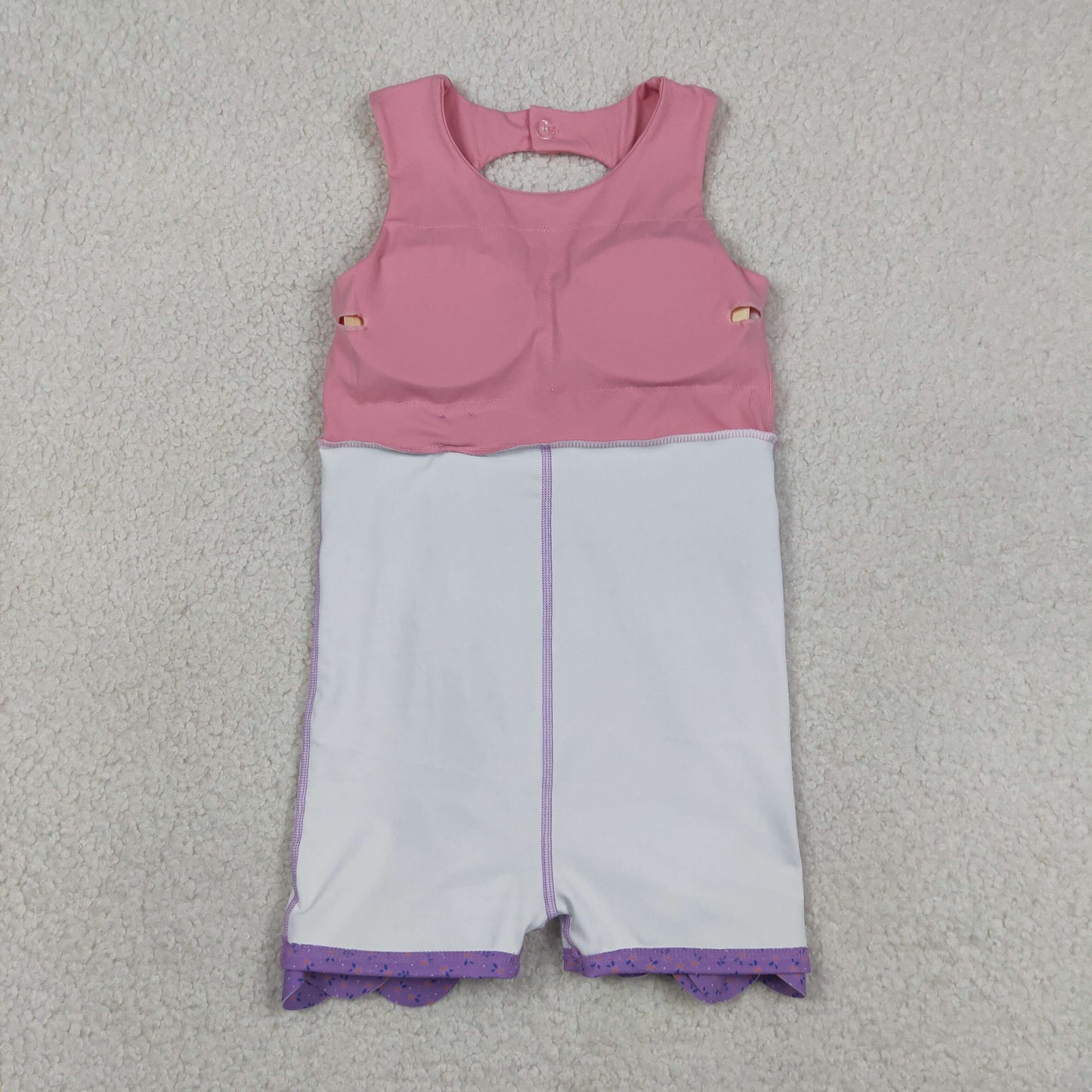 NO MOQ preorder GSD3028 Purple Flower Bows Pink Yoga Sleeveless Dresses for Girls 202603