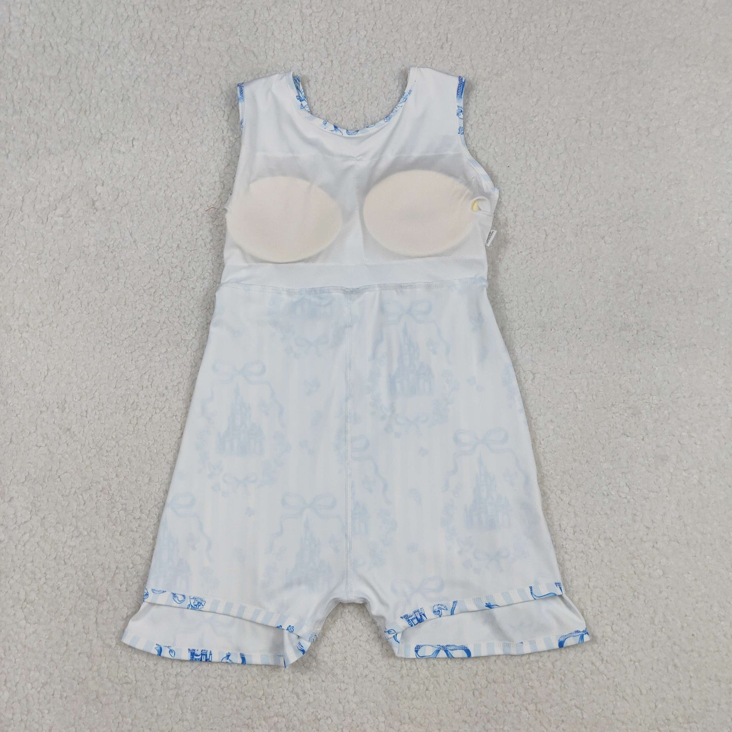 GSD3068 Princess Castle Blue Stripe Yoga Sleeveless Dresses for Girls 202512 RTS