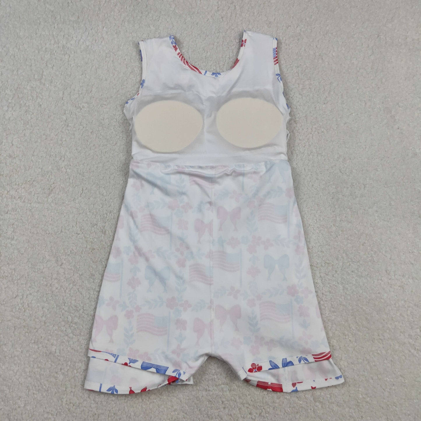 GSD3500 4th of July Flower Leaf Bows Flag Yoga Sleeveless Dresses for Girls 202603 RTS