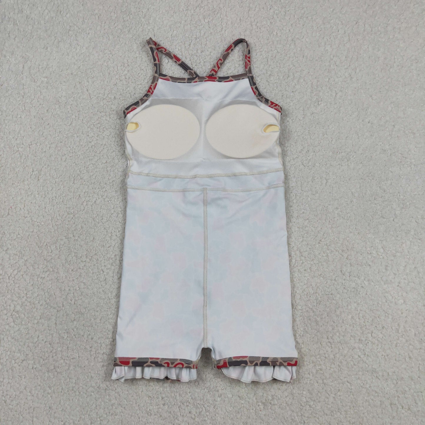 GSD3592 GO TEAM A Gray Red Camouflage Yoga Sleeveless Dresses for Girls 202605 RTS