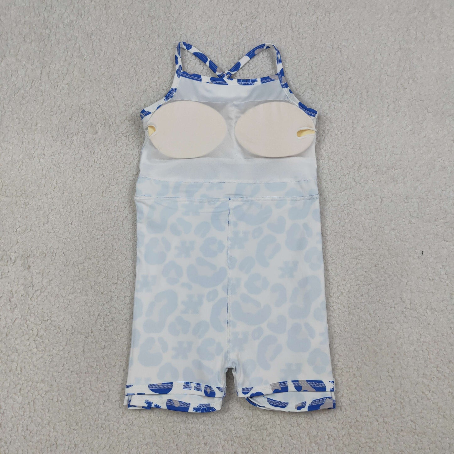 GSD3630 Go Team UK Gray Blue Leopard Yoga Sleeveless Dresses for Girls 202603 RTS