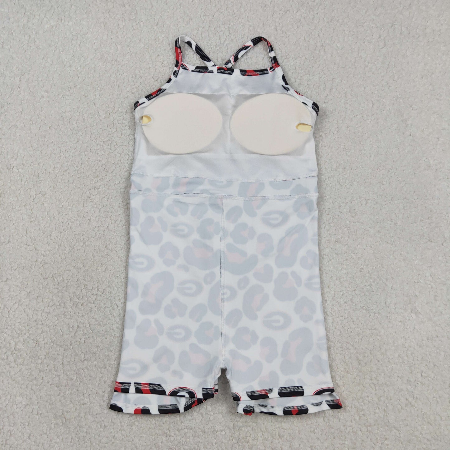GSD3632 Go Team G Red Black Leopard Yoga Sleeveless Dresses for Girls 202603 RTS