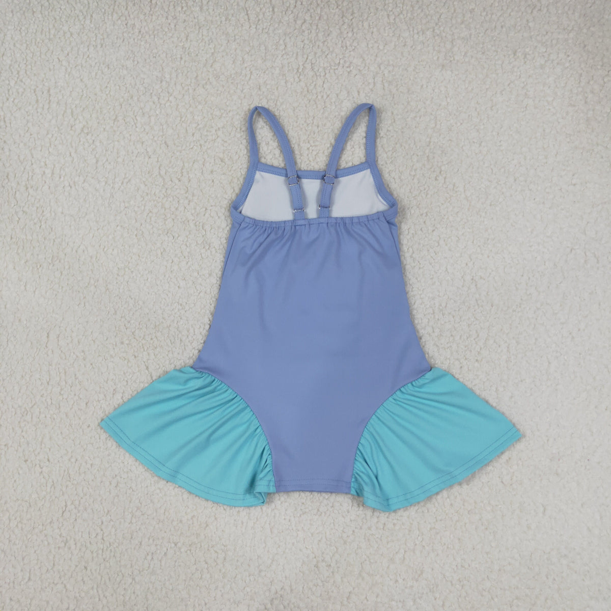 GSD3693 Solid Color Gray Blue Yoga Girl's Dress