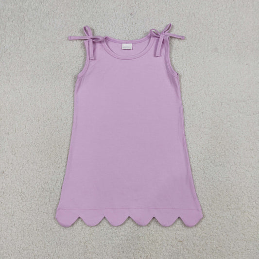 GSD3706 Solid Pink Bows Sleeveless Dresses for Girls 202603 RTS
