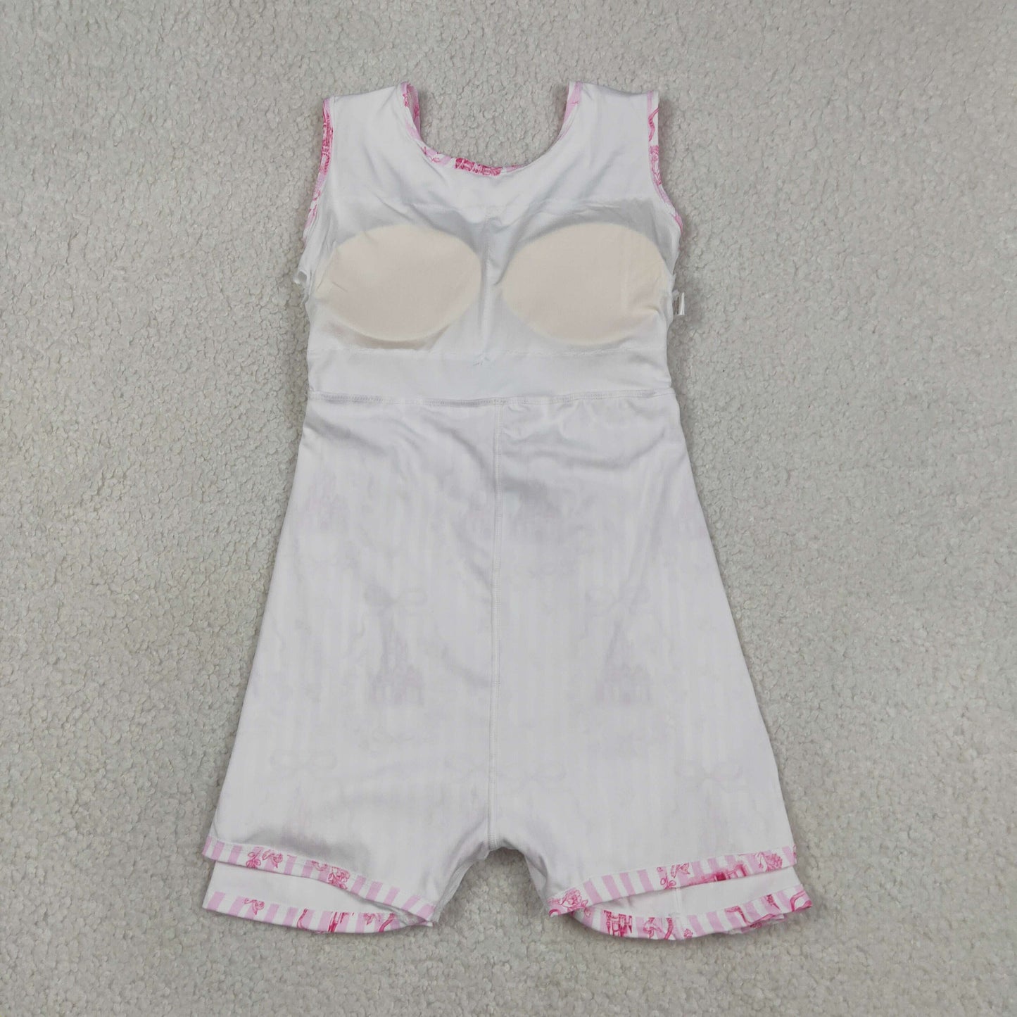 GSD3815 Bows Stripe Princess Castle Pink Yoga Dresses for Girls 202604 RTS