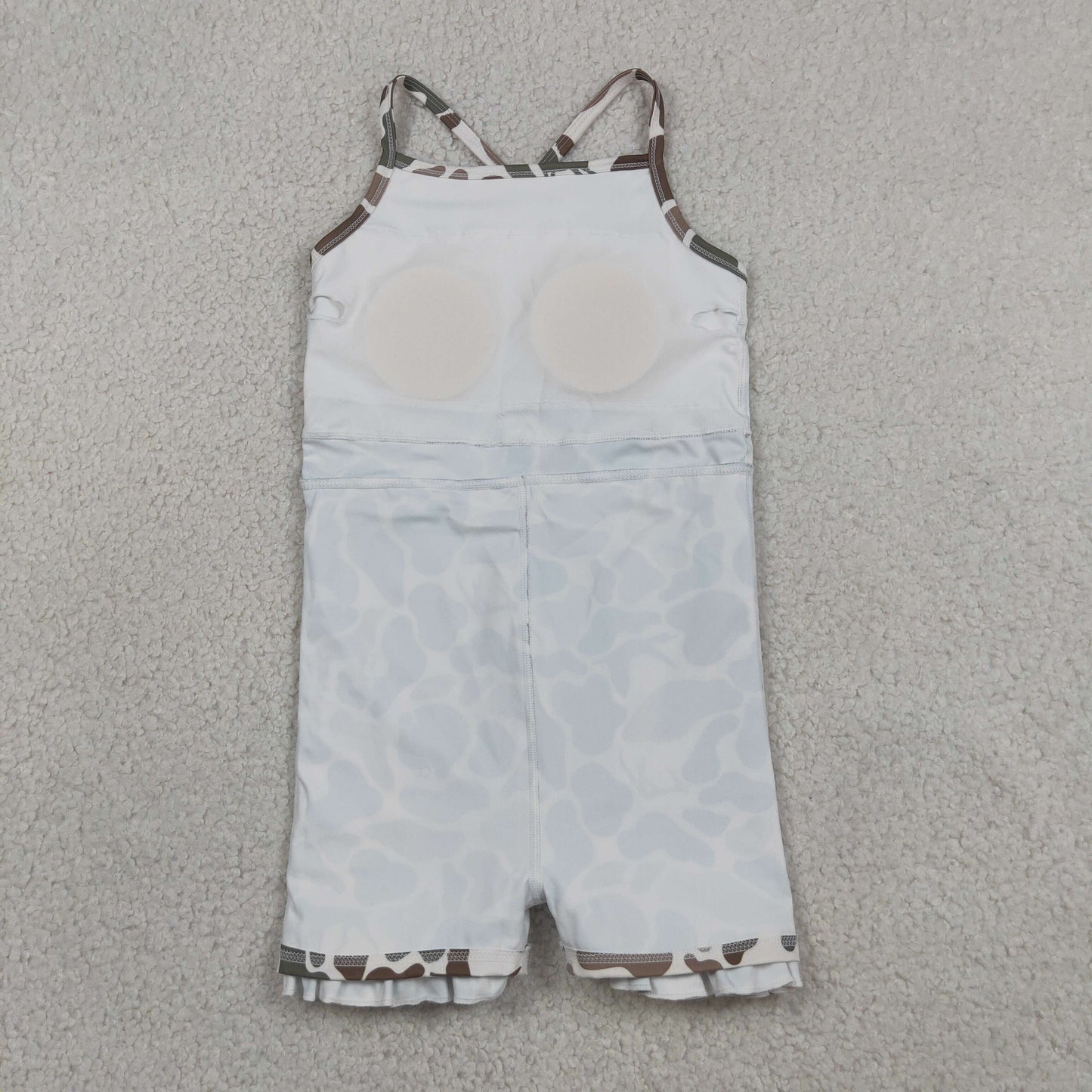GSD4117原sku-GSD2311 Puppy Deer Duck Hunting Gray Camouflage Ruffle Halter Yoga Dresses for Girls 202605 RTS