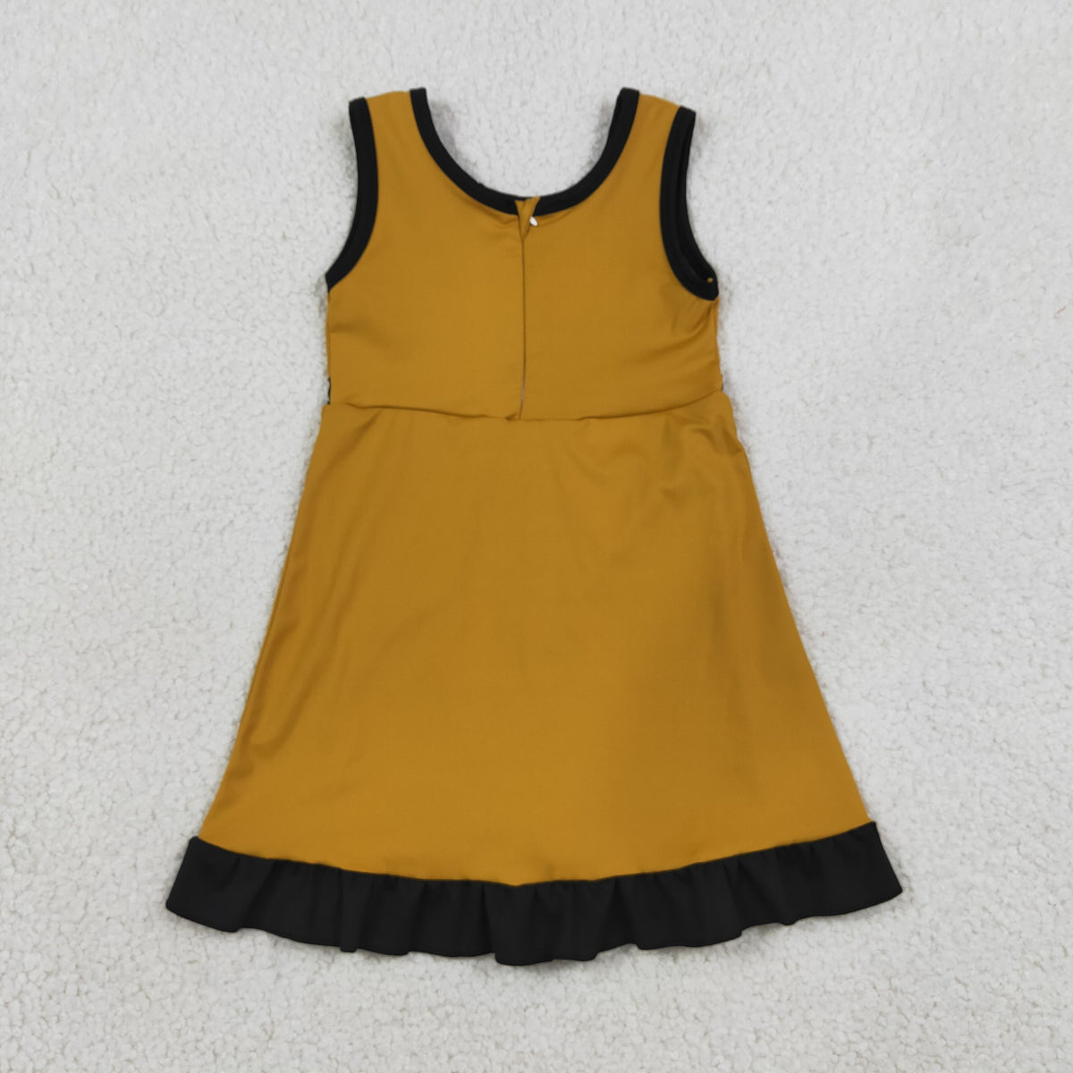 GSD4134 Black Ruffle Orange Sleeveless Yoga Dresses for Girls 202608 RTS