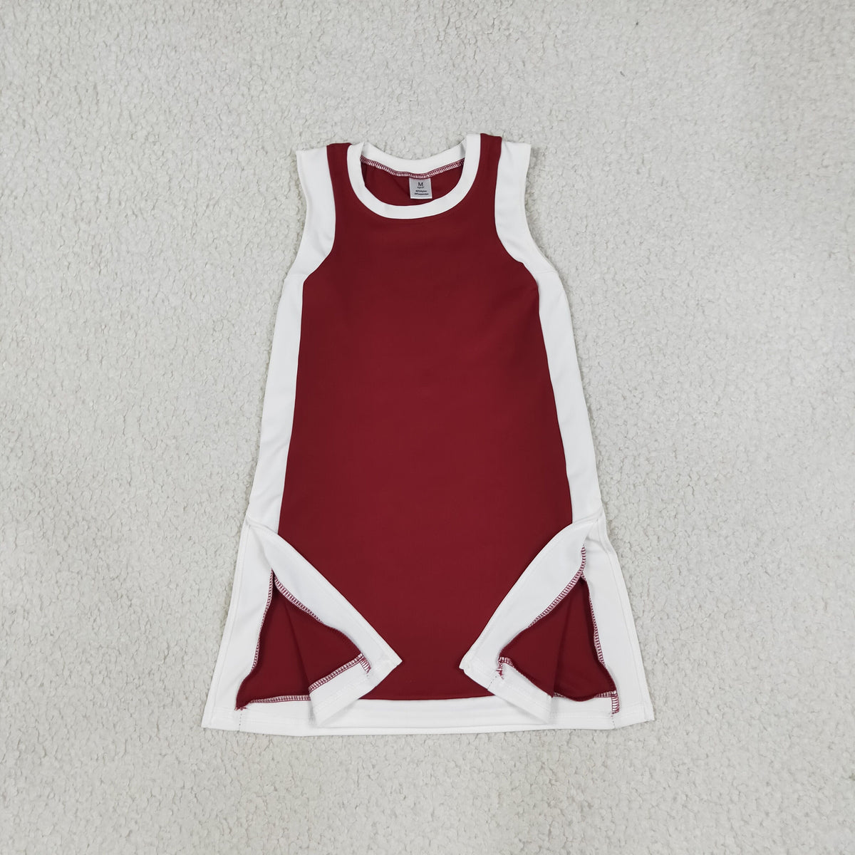 GSD4257 Solid Color Dark Red Yoga Girl's Dress