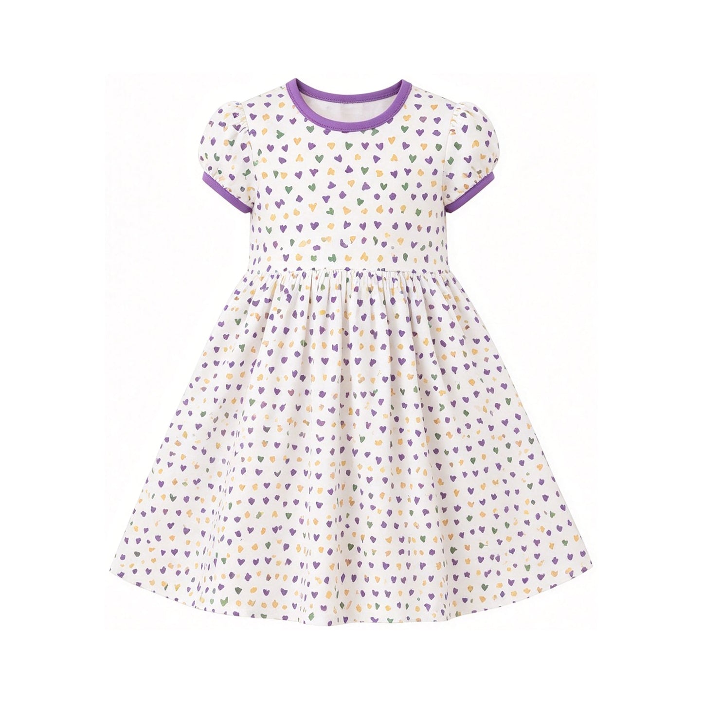 Preorder MOQ 5 pcs GSD4313 Mardi Gras Purple Girl's Dress 202609