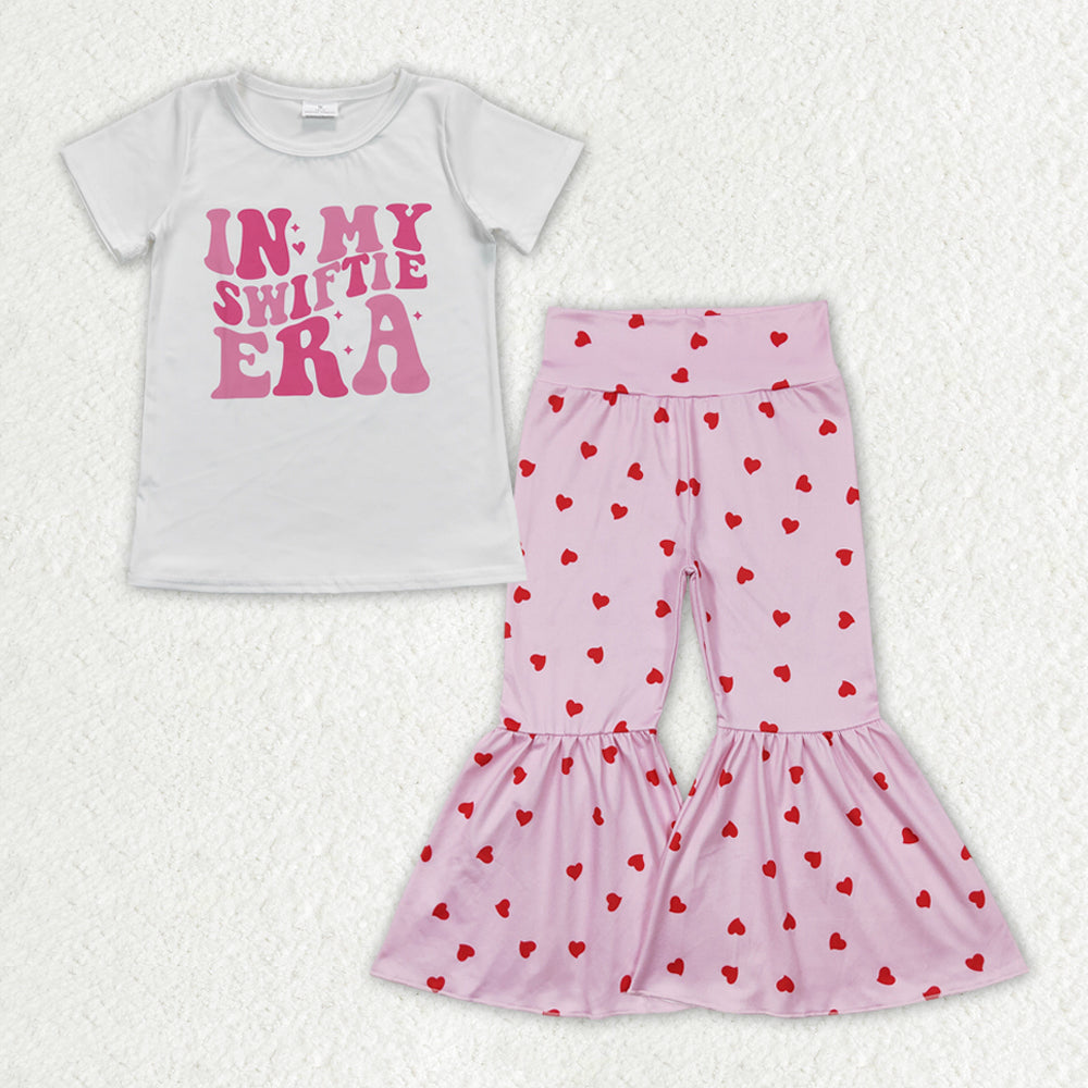 GSPO1400 Swift Singer pink Top 2Pcs Girls Short Sleeve Pants Outfits