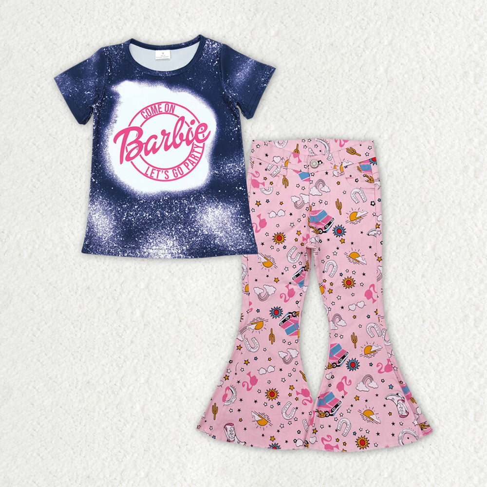 GSPO1930 Valentines girls boutique outfits barbie outfit pink denim pants RTS202412