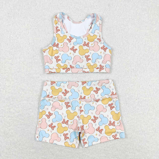 GSSO0899 Mickey Bow sleeveless shorts set High quality