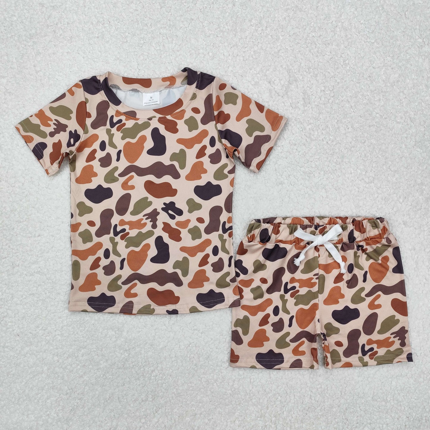 GSSO1724 Brown camouflage short sleeve top shorts outfit Baby girl Boutique outfit RTS 202412