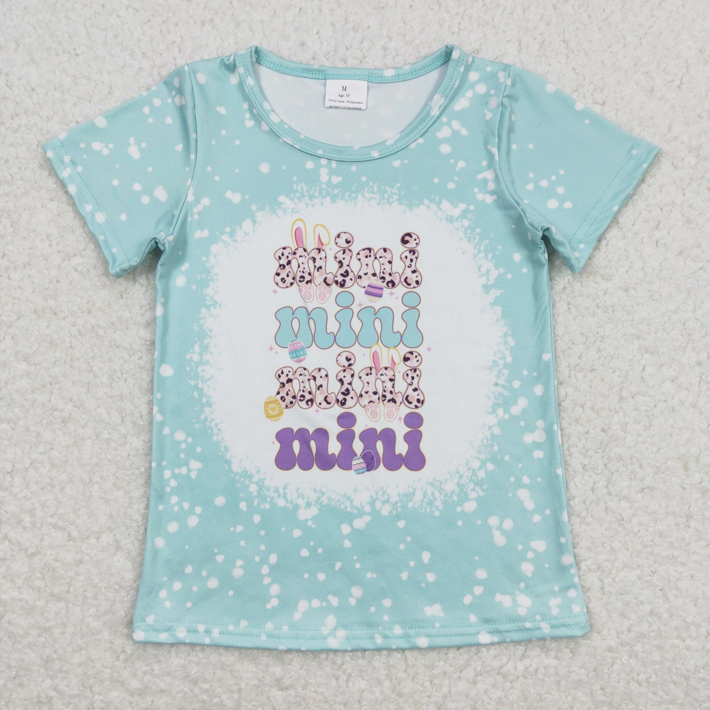 GT0448 Easter Egg Girls Blue Green Short Sleeve Top T-shirts RTS 202508