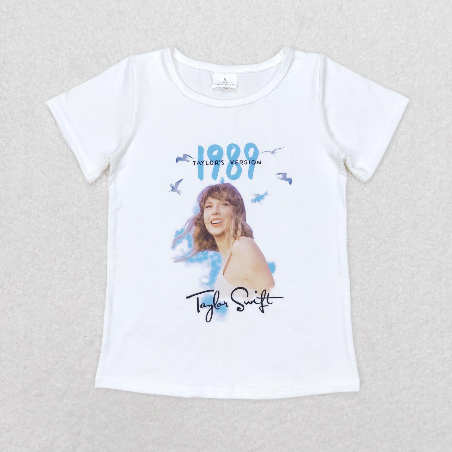 GT0531 1989 taylor swift white short-sleeved top