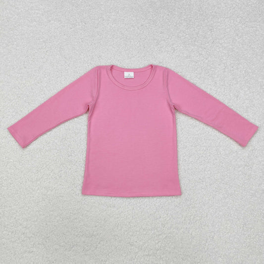 GT0781 Pink Girl O-Neck t-shirts long Sleeve Top outfits RTS