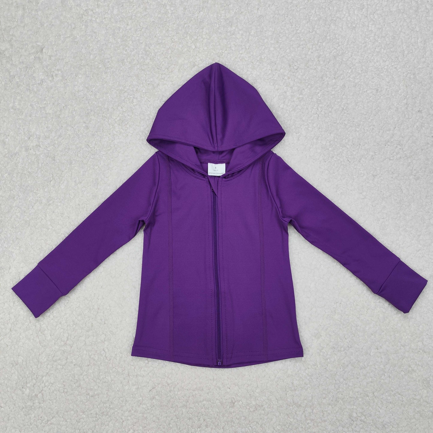 GT0807 Yoga Clothes Dark Purple Zippy Long Sleeve Top Shirts 202503 RTS