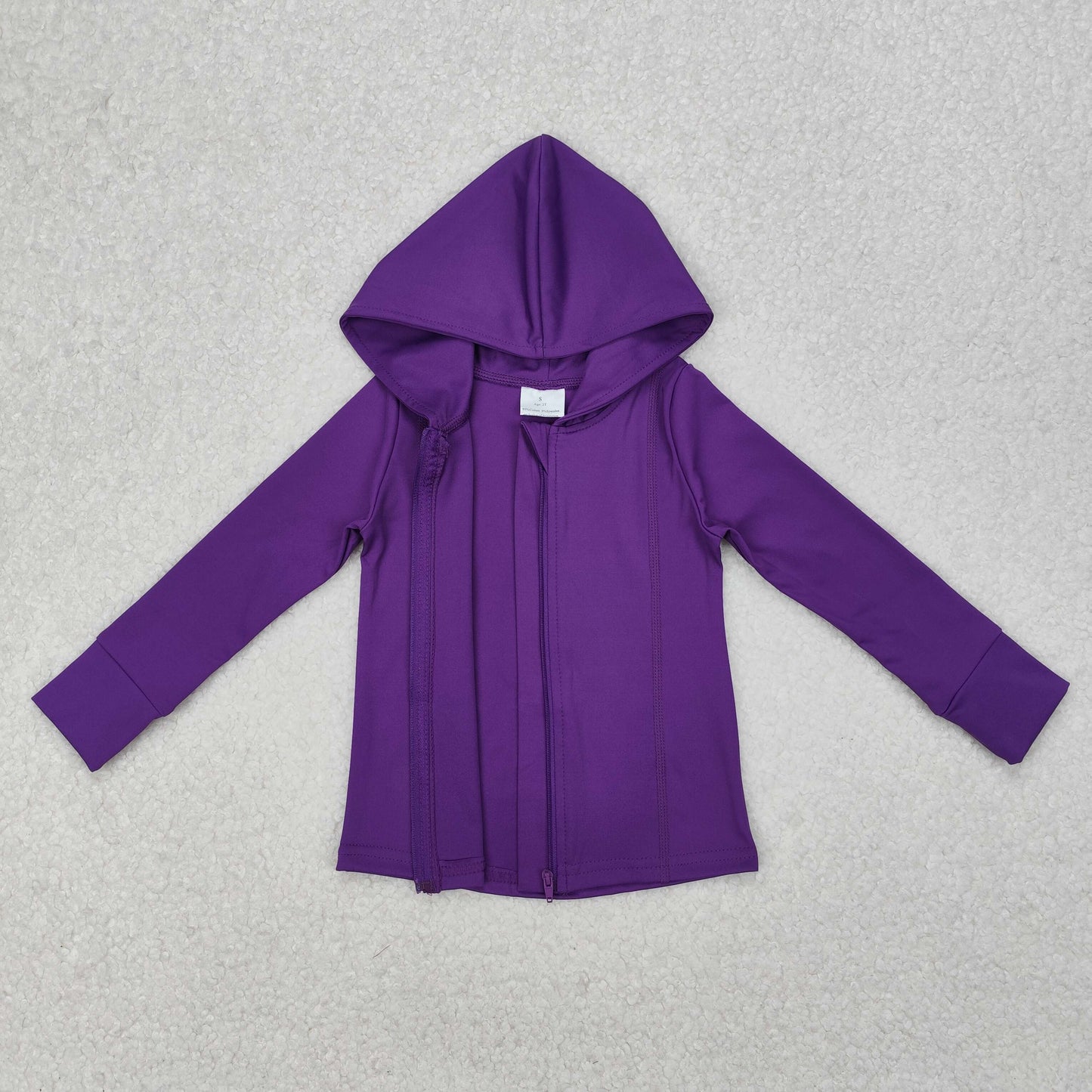 GT0807 Yoga Clothes Dark Purple Zippy Long Sleeve Top Shirts 202503 RTS