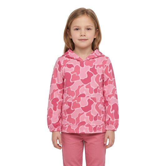 GT0866 Hunting Camo Pink Hoodie Kids Girl Pullover