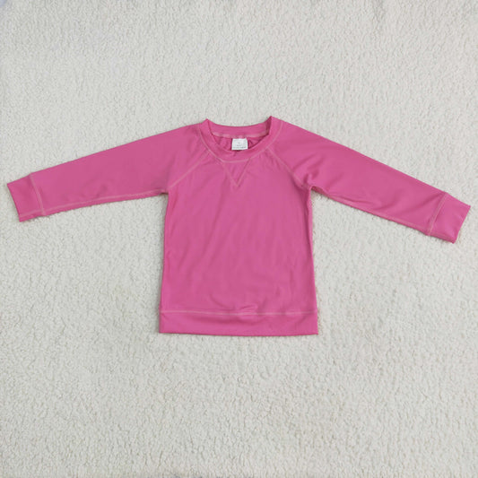 GT0968 Yoga Top Pure Rose Red Long Sleeve Top Shirts Girls Boutique clothes 202505 RTS