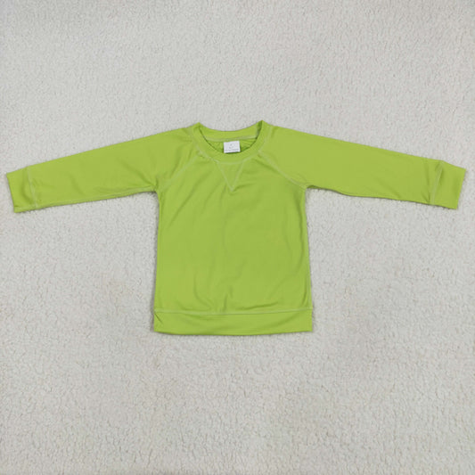 GT0971 Yoga Top Pure Yellow Green Long Sleeve Top Shirts Girls Boutique clothes 202505 RTS